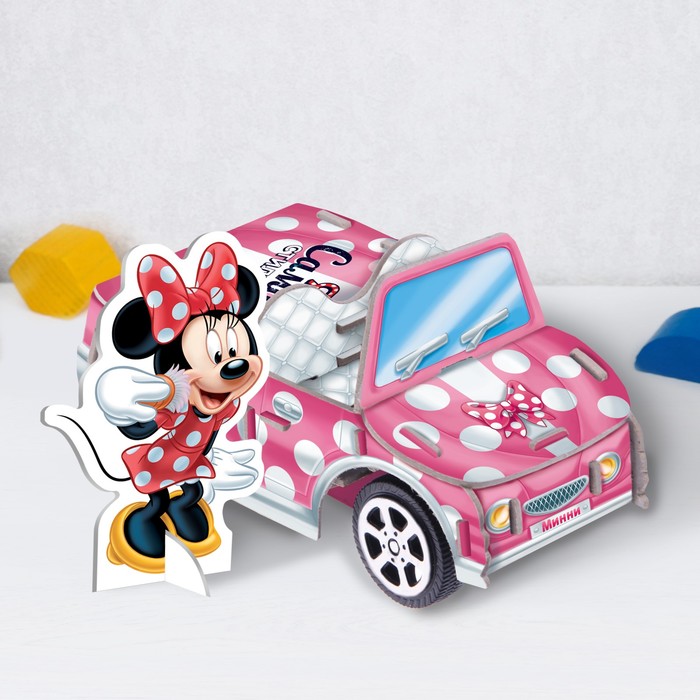 Набор-3D-конструктор "Машинка Минни", Минни Маус, 16 х14,5 х 6,5 см