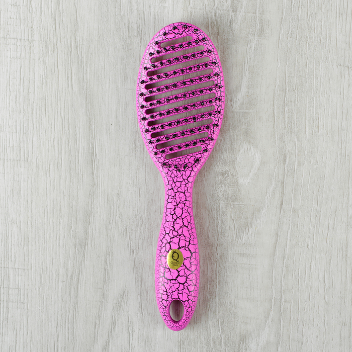 Расчёска массажная, вентилируемая, овальная, цвет розовый