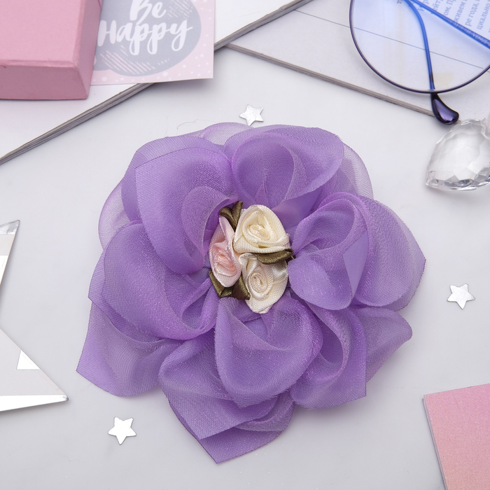 Бант для девочек "Три розочки" микс