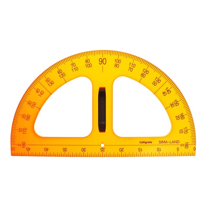 

Транспортир для школьной доски, с держателем, 180 гр, корпуса оранжевый