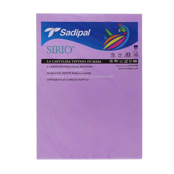 Картон цветной 420*297 мм Sadipal Sirio 170 г/м2 фиолетовый 07945