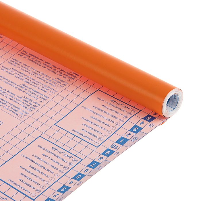 Пленка самоклеящаяся цветная 0.5*3 м Sadipal 100 мкм, Matt оранжевая 12243