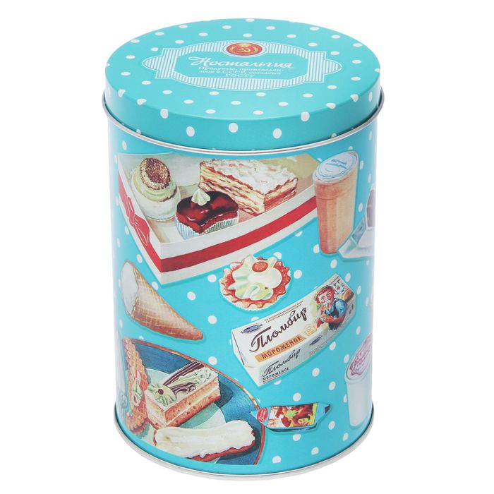 Банка для сыпучих продуктов 1,1 л "Ностальгия микс" круглая, d=9,9 см, h=14,5 см