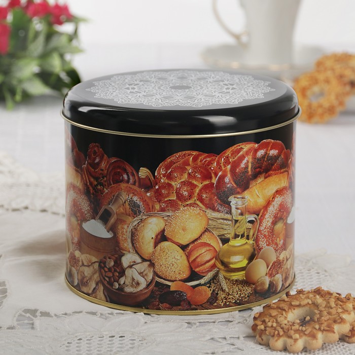 Банка для сыпучих продуктов 2,3 л "Мука" круглая, d=15,3 см, h=12,5 см