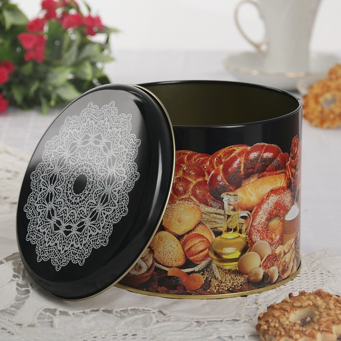 Банка для сыпучих продуктов 2,3 л "Мука" круглая, d=15,3 см, h=12,5 см