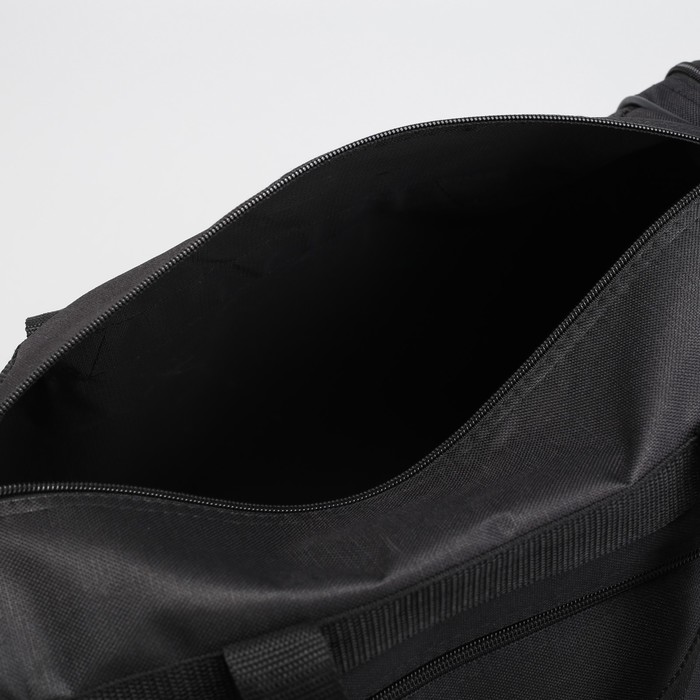 Сумка спортивная на молнии, 1 отдел, 3 наружных кармана, цвет чёрный