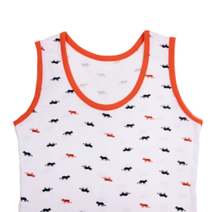 Комплект женский №4 (майка+шорты) 8.865, кошки на белом, рост 164 см, р-р 52 (104)