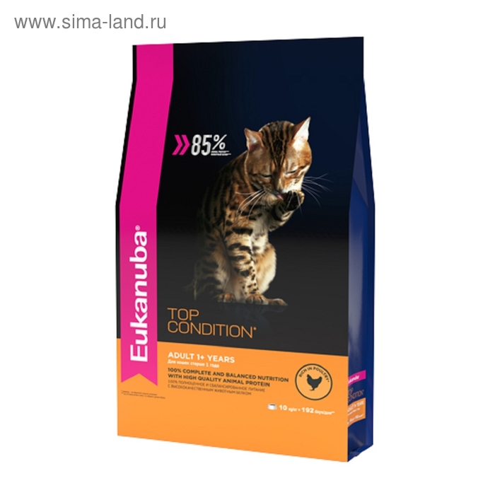

Сухой корм EUK Cat для взрослых кошек, с домашней птицей, 10 кг