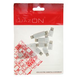 

Переходник LuazON, с Lightning на micro USB, 10 шт, белый