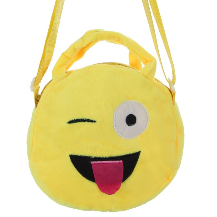 Мягкая сумочка "Смайл" показывает язык