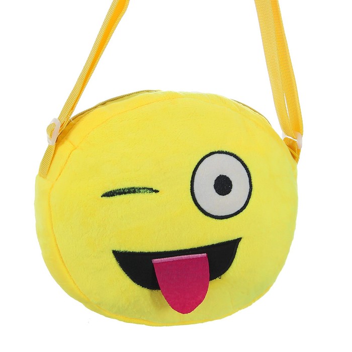 Мягкая сумочка "Смайлик" показывает язык