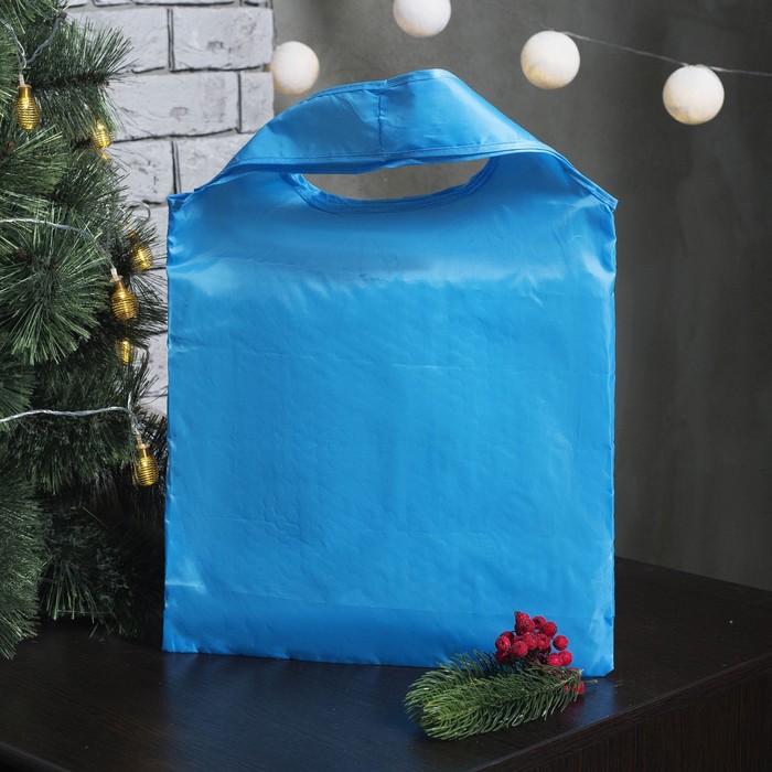 Сумка хозяйственная, складная, 1 отдел, цвет голубой