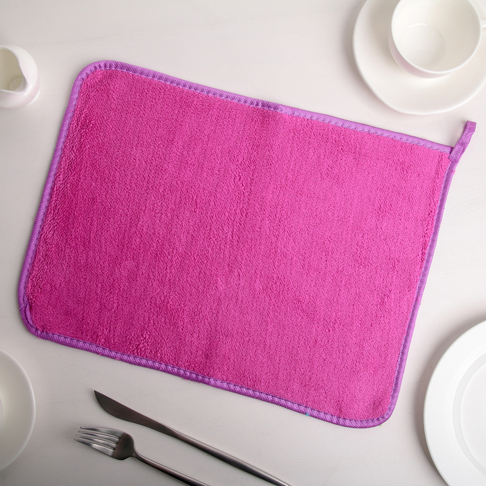 Коврик для сушки посуды 39х30 см, цвет МИКС