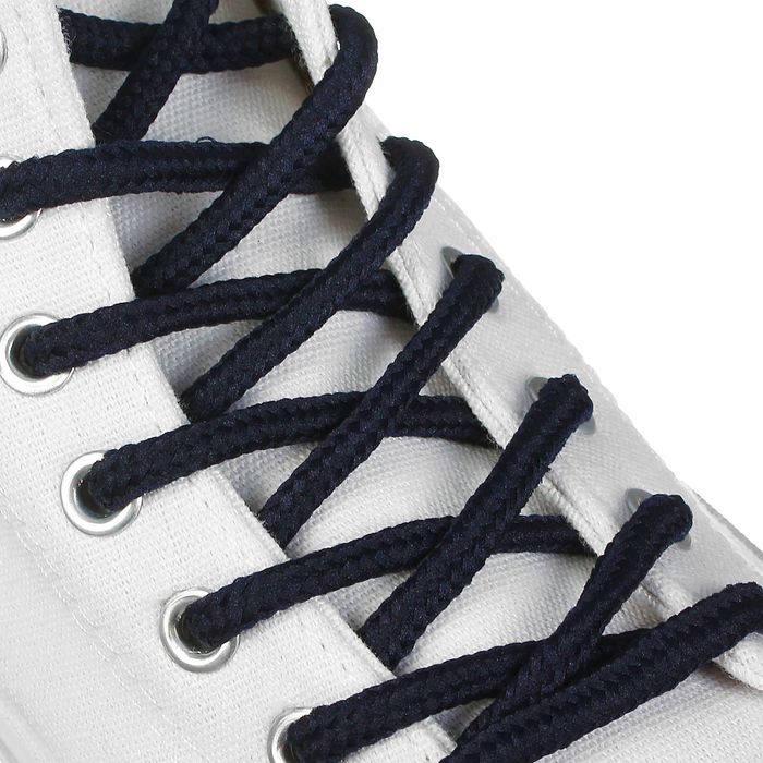 Шнурки для обуви круглые, ширина 6мм, 160см, цвет синий