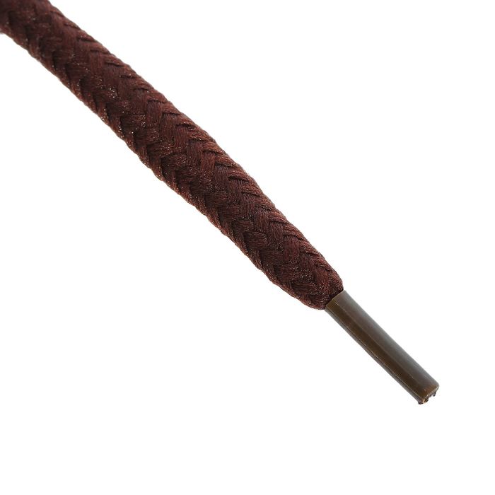 Шнурки для обуви круглые, ширина 5мм, 160см, цвет коричневый
