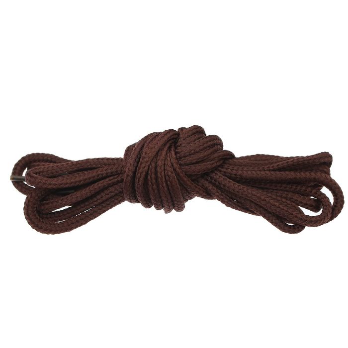 Шнурки для обуви круглые, ширина 3мм, 160см, цвет коричневый