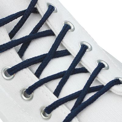 Шнурки для обуви круглые, d = 3 мм, 180 см, пара, цвет синий