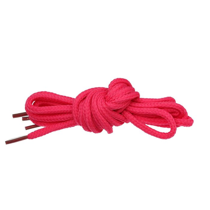 Шнурки для обуви круглые, ширина 3мм, 120см, цвет неон розовый