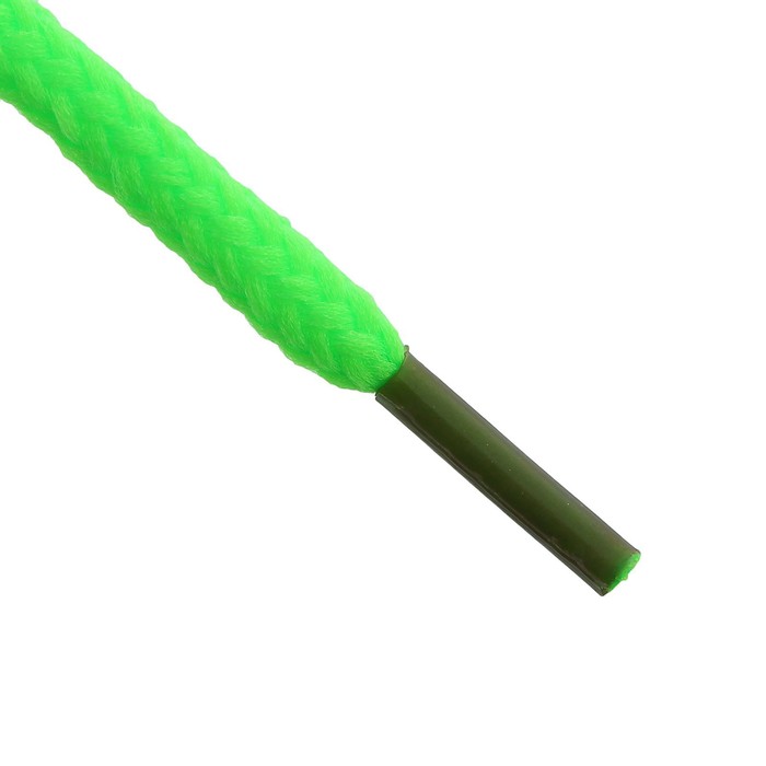 Шнурки для обуви круглые, ширина 3мм, 120см, цвет неон зелёный