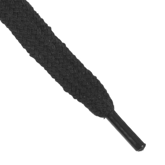 фото Шнурки для обуви, пара, плоские, 10 мм, 120 см, цвет чёрный onlitop