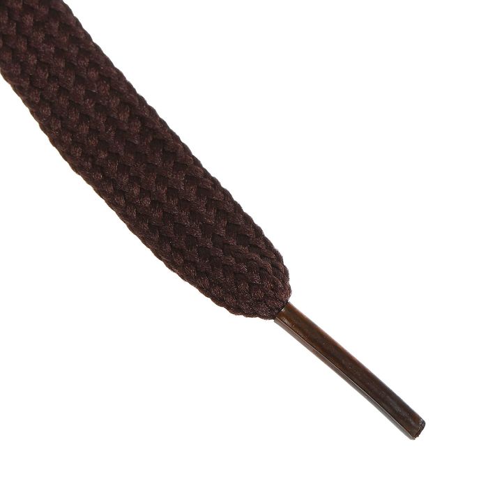 Шнурки для обуви плоские, ширина 12мм, 160см, цвет коричневый