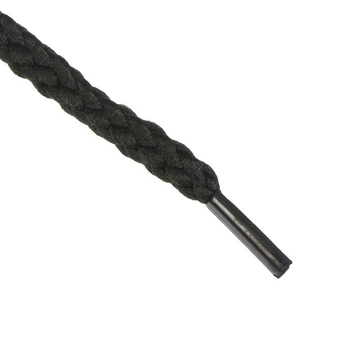 Шнурки для обуви круглые, ширина 5мм, 180см, цвет чёрный