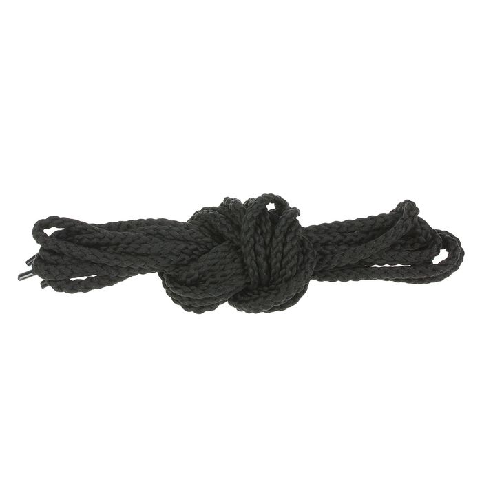 Шнурки для обуви круглые, ширина 5мм, 180см, цвет чёрный