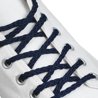 Шнурки для обуви круглые, d = 5 мм, 180 см, пара, цвет синий