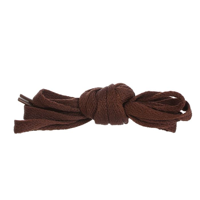 Шнурки для обуви плоские, ширина 9мм, 180см, цвет коричневый