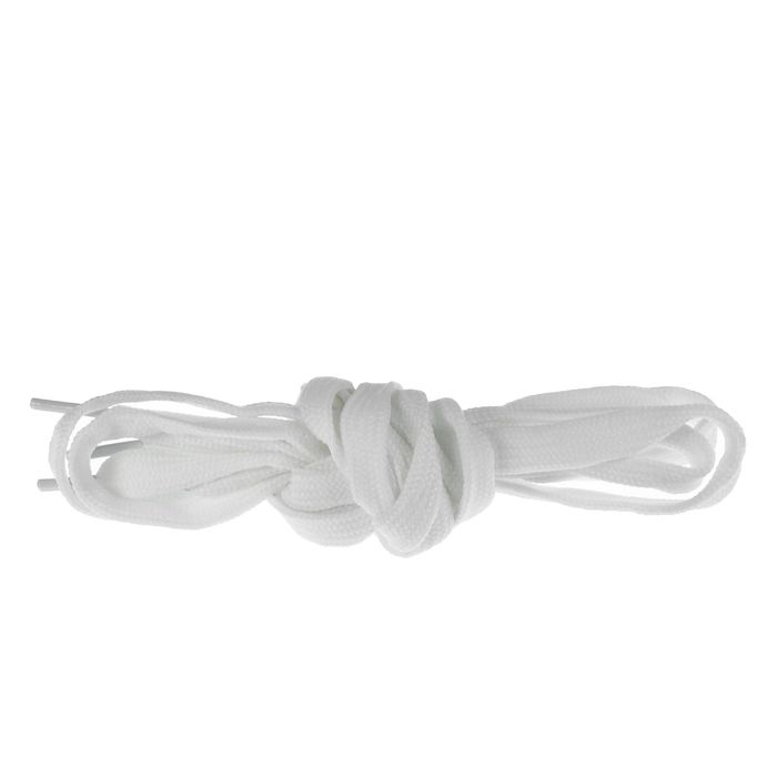 Шнурки для обуви плоские, ширина 13мм, 180см, цвет белый