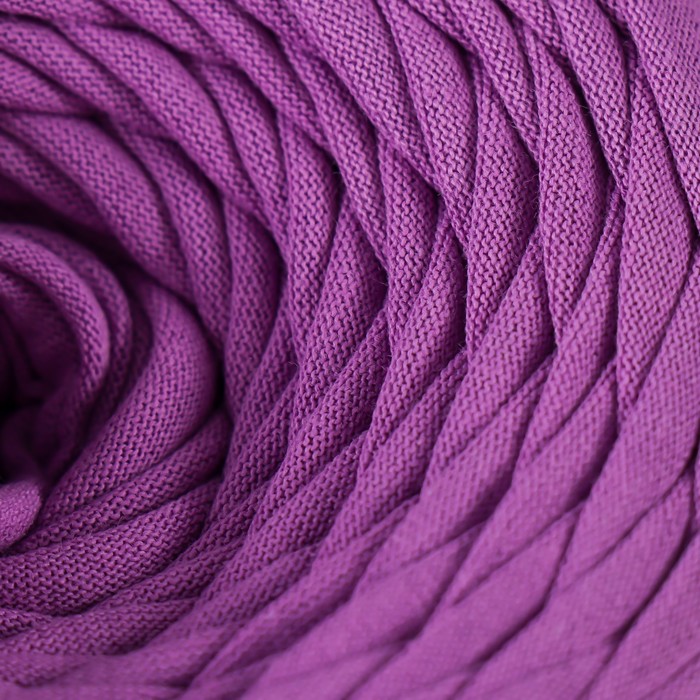Пряжа трикотажная широкая 50м/160гр, ширина нити 7-9 мм (230 сиреневый)