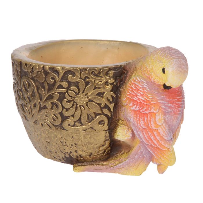 Фигурное кашпо "Попугай" микс