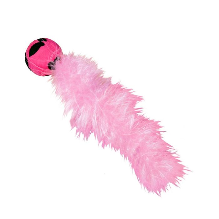Игрушка Kong "Дикий хвост" для кошек, с хвостом из перьев, 18 см