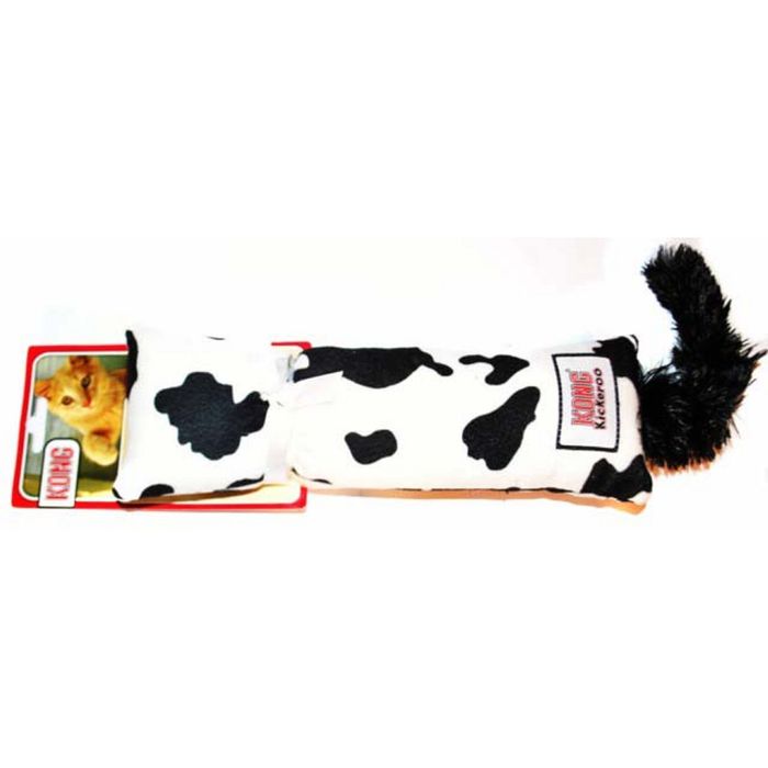 Игрушка Kong "Кикеру" для кошек, буренка цвета МИКС, с кошачьей мятой, 29 х 7 см