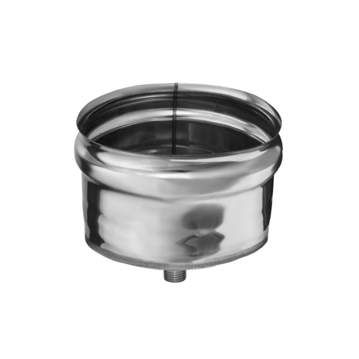 Заглушка Феррум М внешняя нержавеющая 430/0,5 мм, d 150, с конденсатоотводом