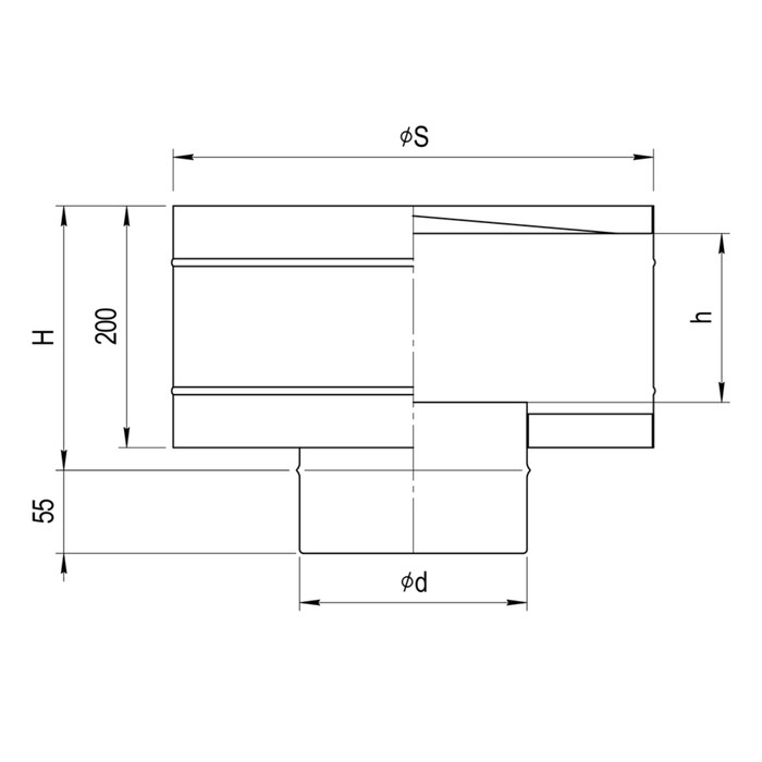 Зонт Феррум нержавеющий 430/0,5 мм, d 115, с ветрозащитой, по воде