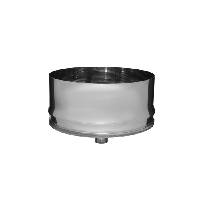 Заглушка Феррум П внутренняя нержавеющая 430/0,5 мм, d 197, с конденсатоотводом