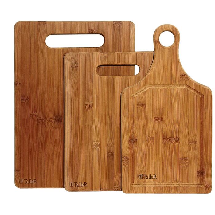 Набор досок разделочных TalleR, 3 шт: 35х25х1 см, 34,5х18х1 см, 29х22х1 см