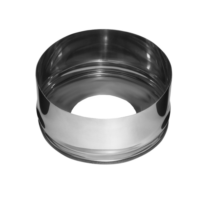 Заглушка Феррум с отверстием, нержавеющая 430/0,5мм, d 120/200