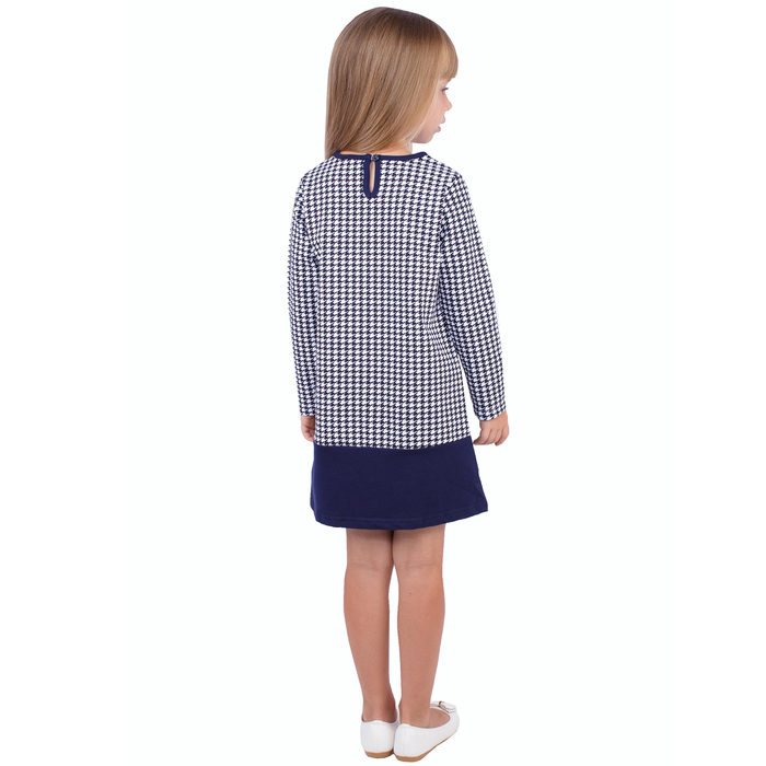 Платье для девочки "Высокий стиль", рост 98 см (52), принт гусиная лапка (арт. ДПД328258н_Д)