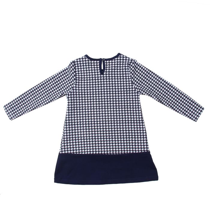 Платье для девочки "Высокий стиль", рост 98 см (52), принт гусиная лапка (арт. ДПД328258н_Д)