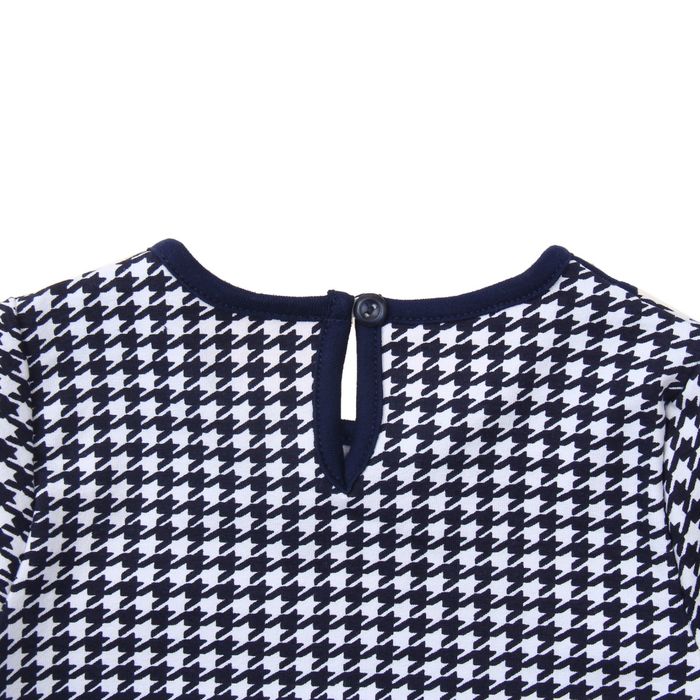 Платье для девочки "Высокий стиль", рост 98 см (52), принт гусиная лапка (арт. ДПД328258н_Д)