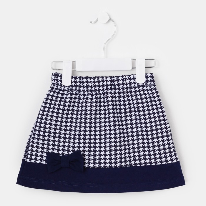 Юбка для девочки "Высокий стиль", рост 92 см (50), принт гусиная лапка