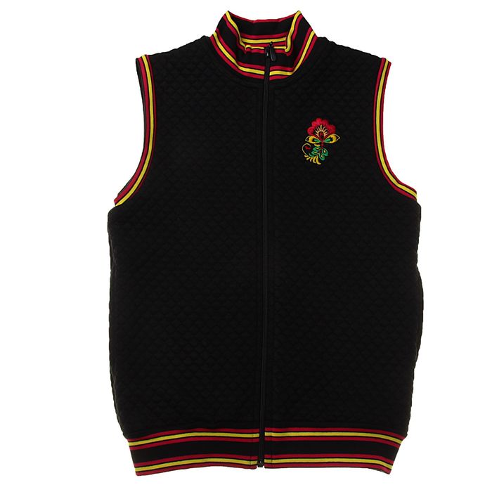 Жилет для девочки "Хохлома", рост 122 см (62), цвет черный (арт. ДДБ977722_Д)