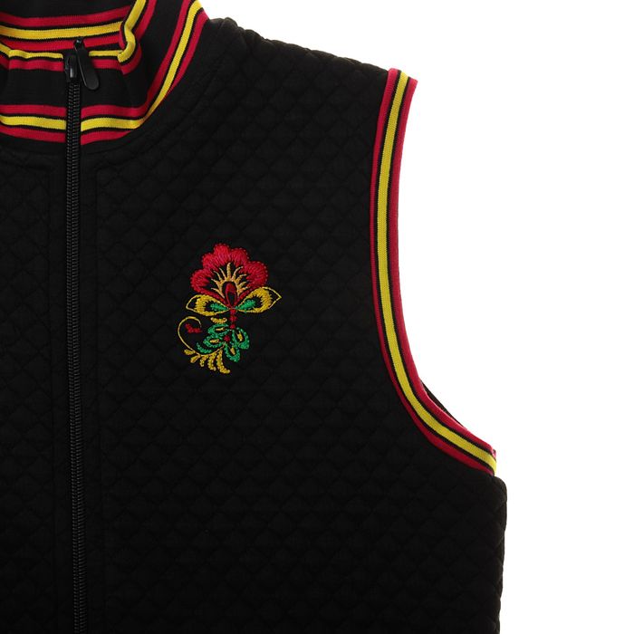 Жилет для девочки "Хохлома", рост 140 см (72), цвет черный (арт. ДДБ977722_Д)