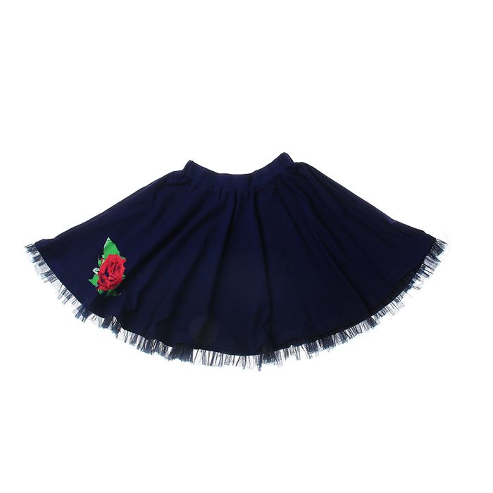 Юбка для девочки "Королева цветов", рост 128 см (64), цвет темно-синий