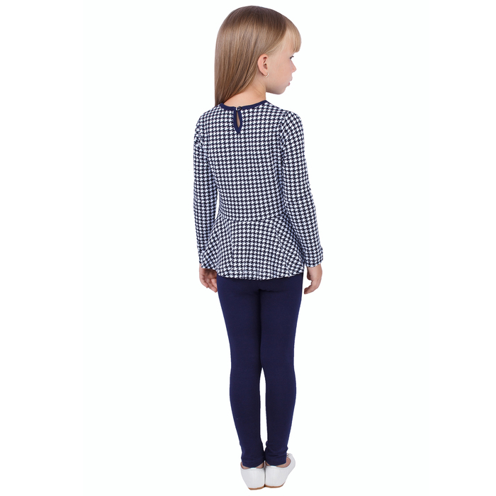 Джемпер для девочки "Высокий стиль", рост 98 см (52), принт гусиная лапка (арт. ДДД326067н_Д)