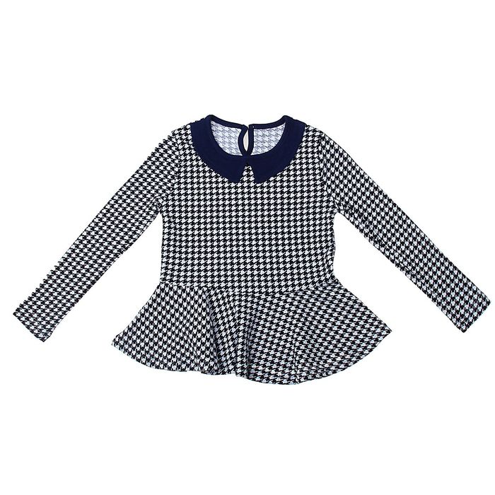 Джемпер для девочки "Высокий стиль", рост 98 см (52), принт гусиная лапка (арт. ДДД326067н_Д)