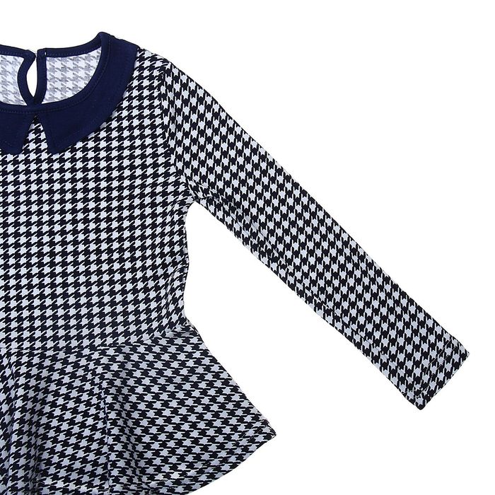 Джемпер для девочки "Высокий стиль", рост 98 см (52), принт гусиная лапка (арт. ДДД326067н_Д)