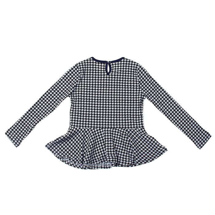 Джемпер для девочки "Высокий стиль", рост 98 см (52), принт гусиная лапка (арт. ДДД326067н_Д)